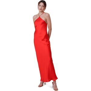 Line & Dot Kira Womens Red Maxi Dress Evening Formal NWT L